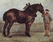Otto Bache The working horse painting